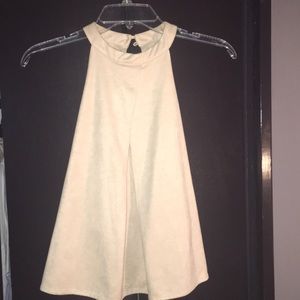 Brand new ladies halter style suede top